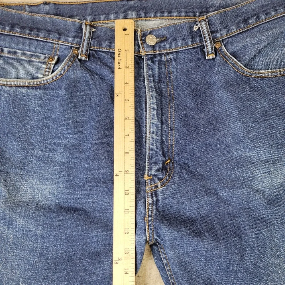 Levis Jeans 505 Mens Size 40x30 Dark Wash Blue Regular Fit Classic Straight